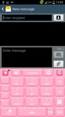 Keyboard Pink Hearts android App screenshot 1