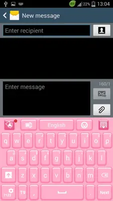 Keyboard Pink Hearts android App screenshot 2