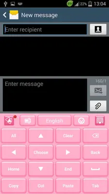 Keyboard Pink Hearts android App screenshot 3