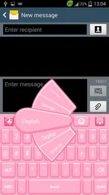 Keyboard Pink Hearts android App screenshot 4